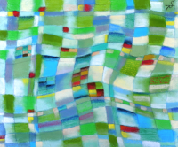 Field of wind  3.風野原 2010 Pastel Canvas 38×45cm　 ⓒToshihiko Shibano